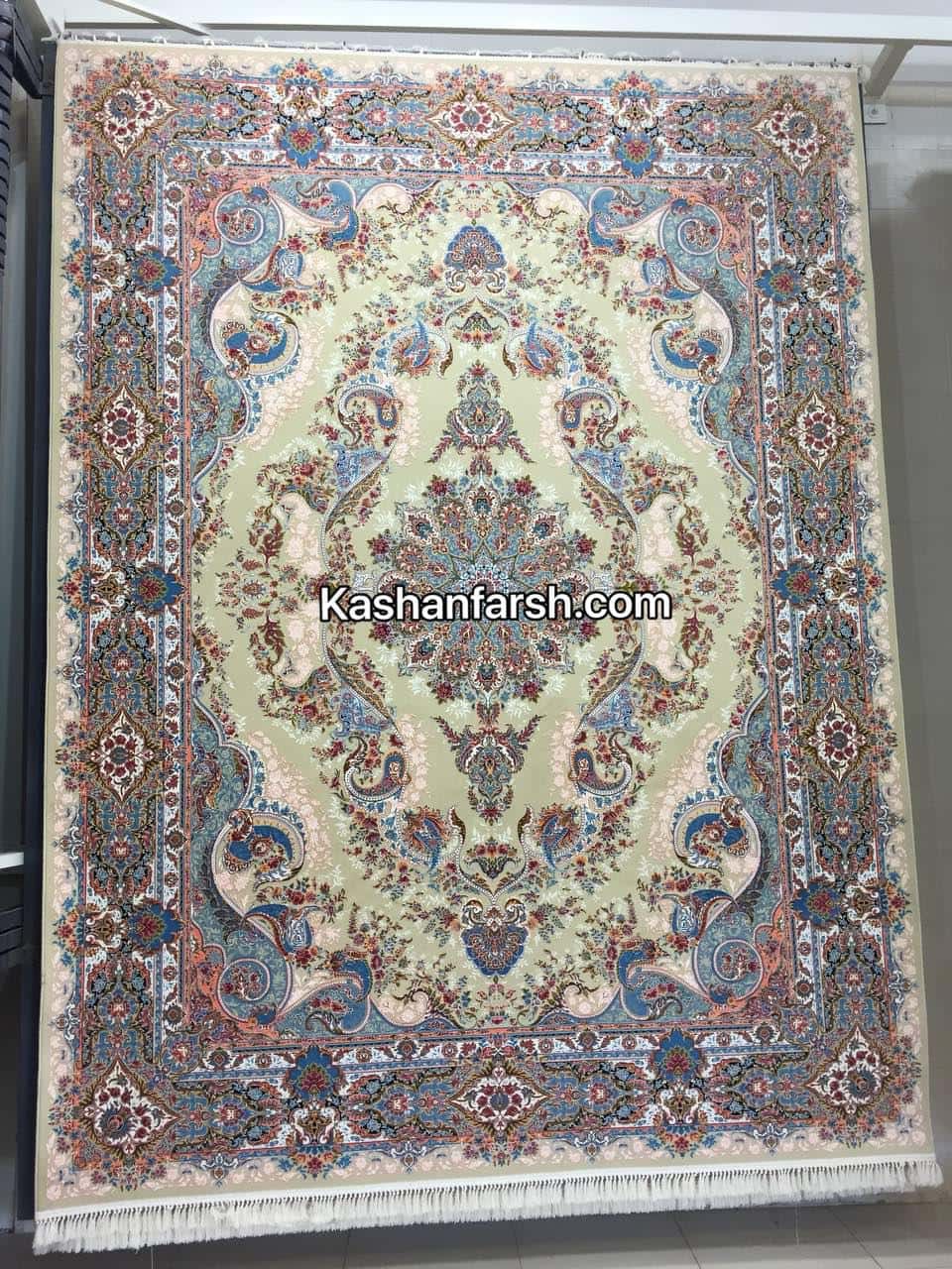 فرش ماشینی کاشان طرح سهند 1000 شانه برجسته