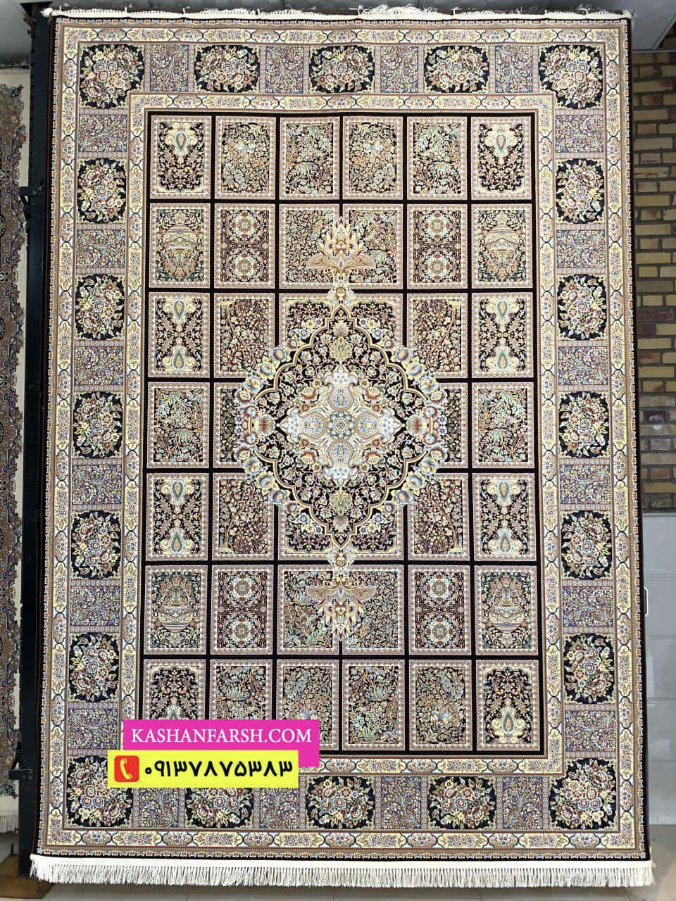 فرش ماشینی طرح کژال 1200 شانه برجسته