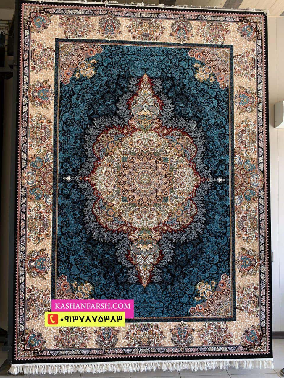 فرش ماشینی کاشان طرح جدید الیسا 700 شانه