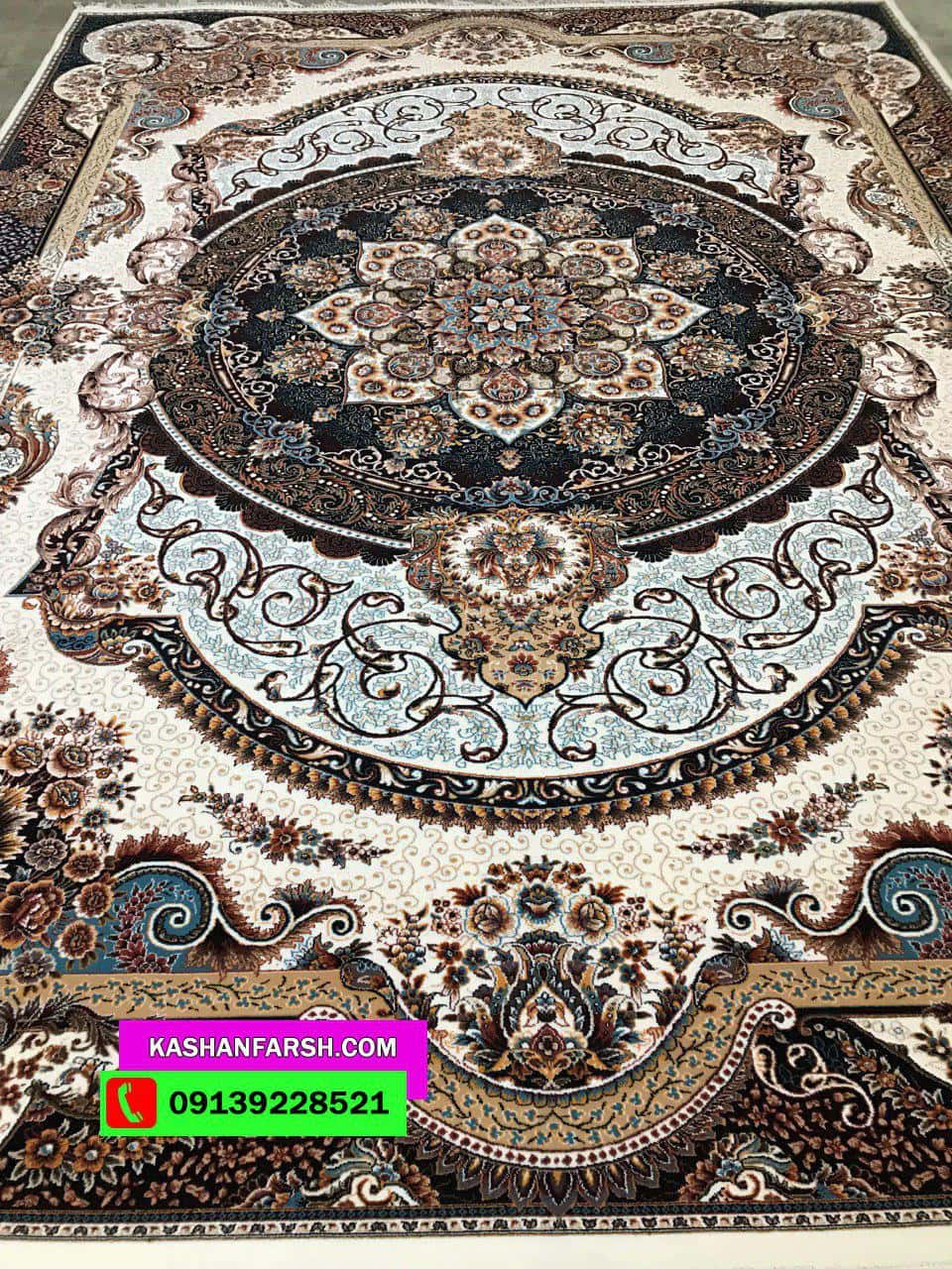 فرش ماشینی کاشان طرح مانا طرح 700 شانه