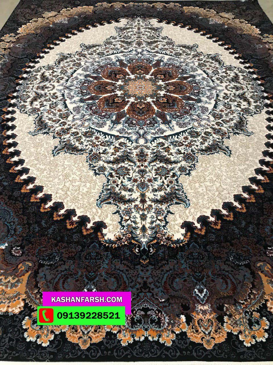 فرش ماشینی طرح کاشانه طرح 700 شانه