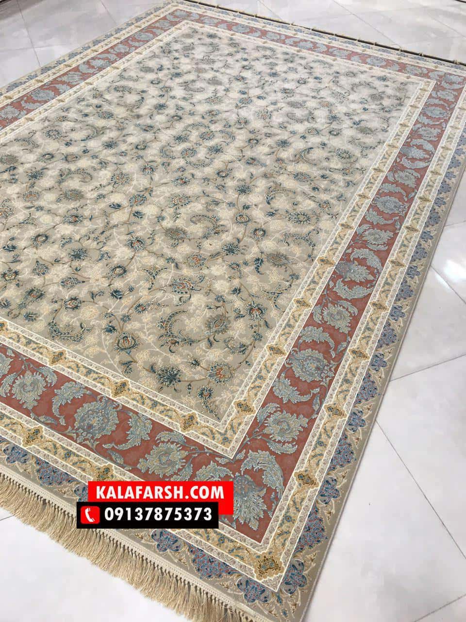 فرش کاشان طرح آوین برجسته 1200 شانه