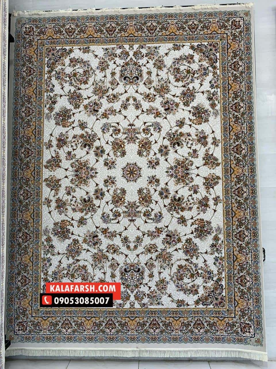 فرش کاشان طرح محتشم 1200 شانه برجسته