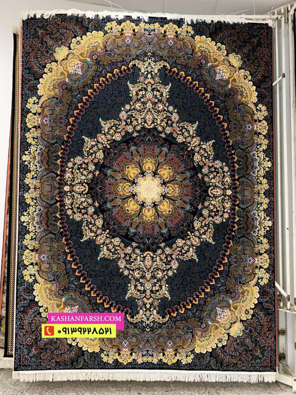 فرش ماشینی کاشان طرح آذرنوش 700 شانه