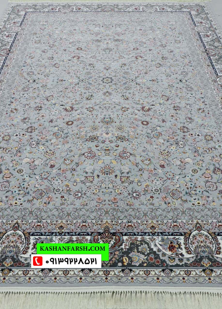 فرش ماشینی کاشان طرح مهربان گل 1200 شانه
