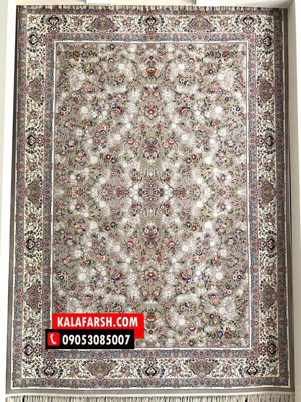 فرش ماشینی باغ گل 1200 شانه برجسته