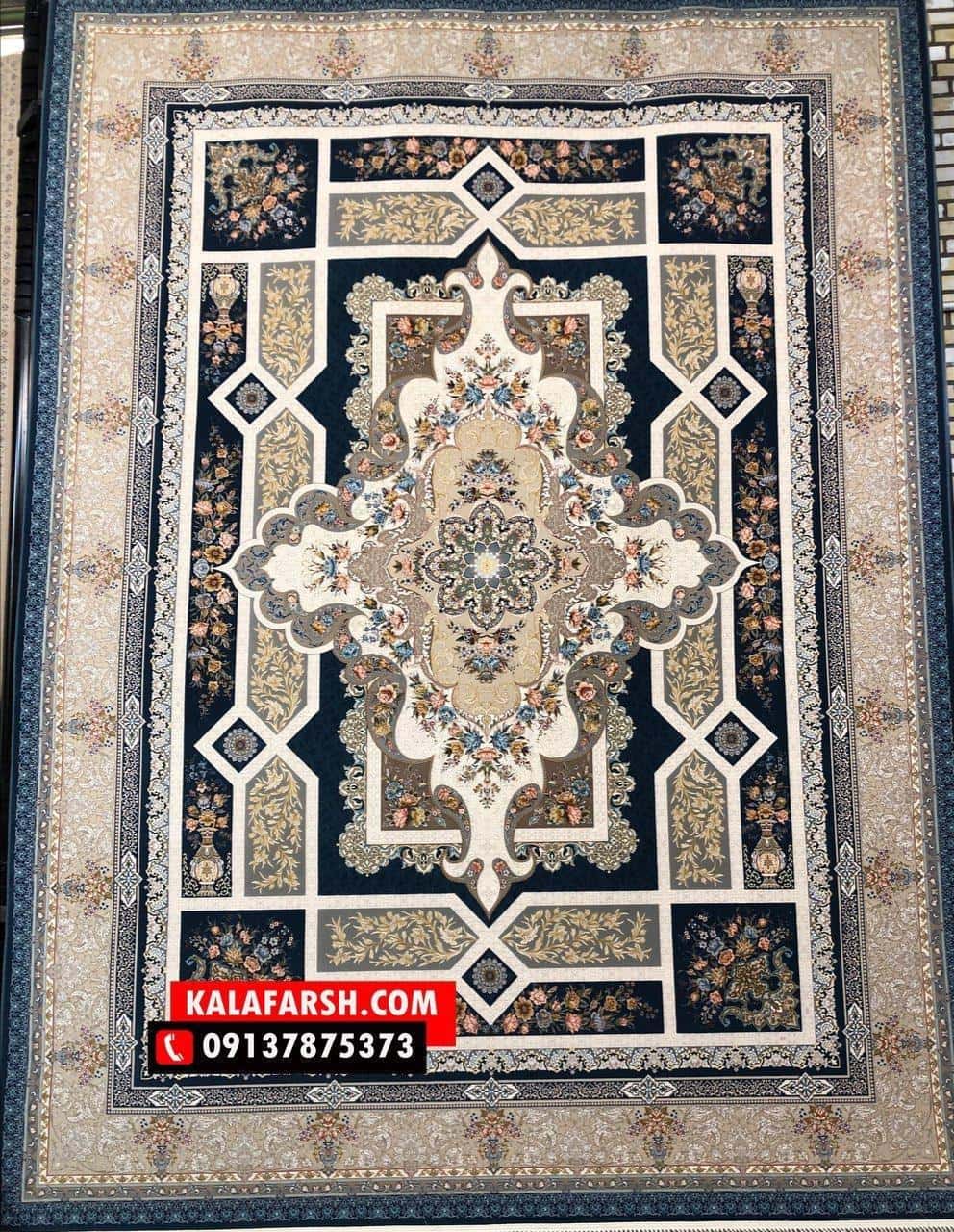 فرش ماشینی طرح خزان 1200 شانه برجسته