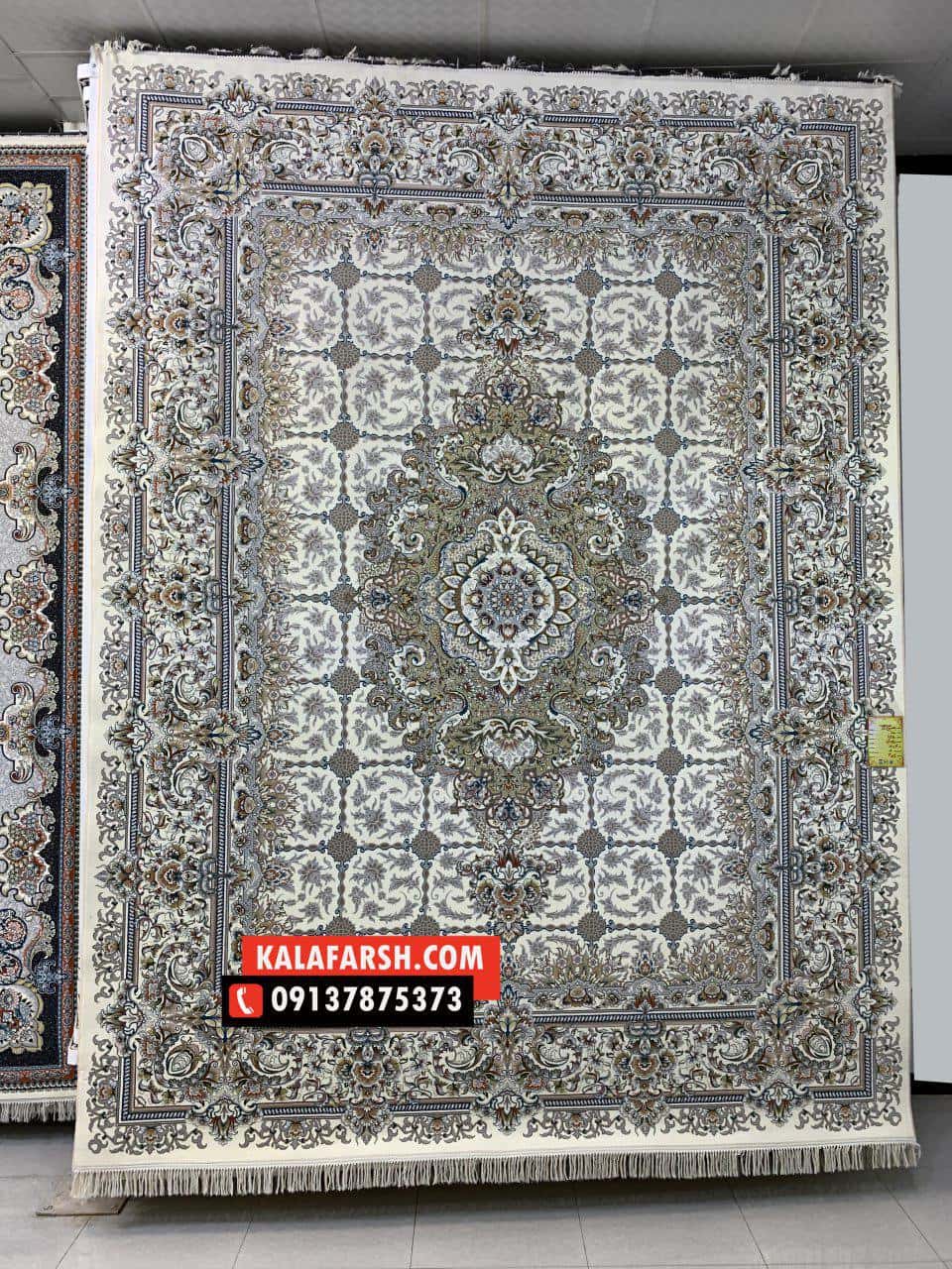 فرش ماشینی کاشان طرح یاسین 700 شانه
