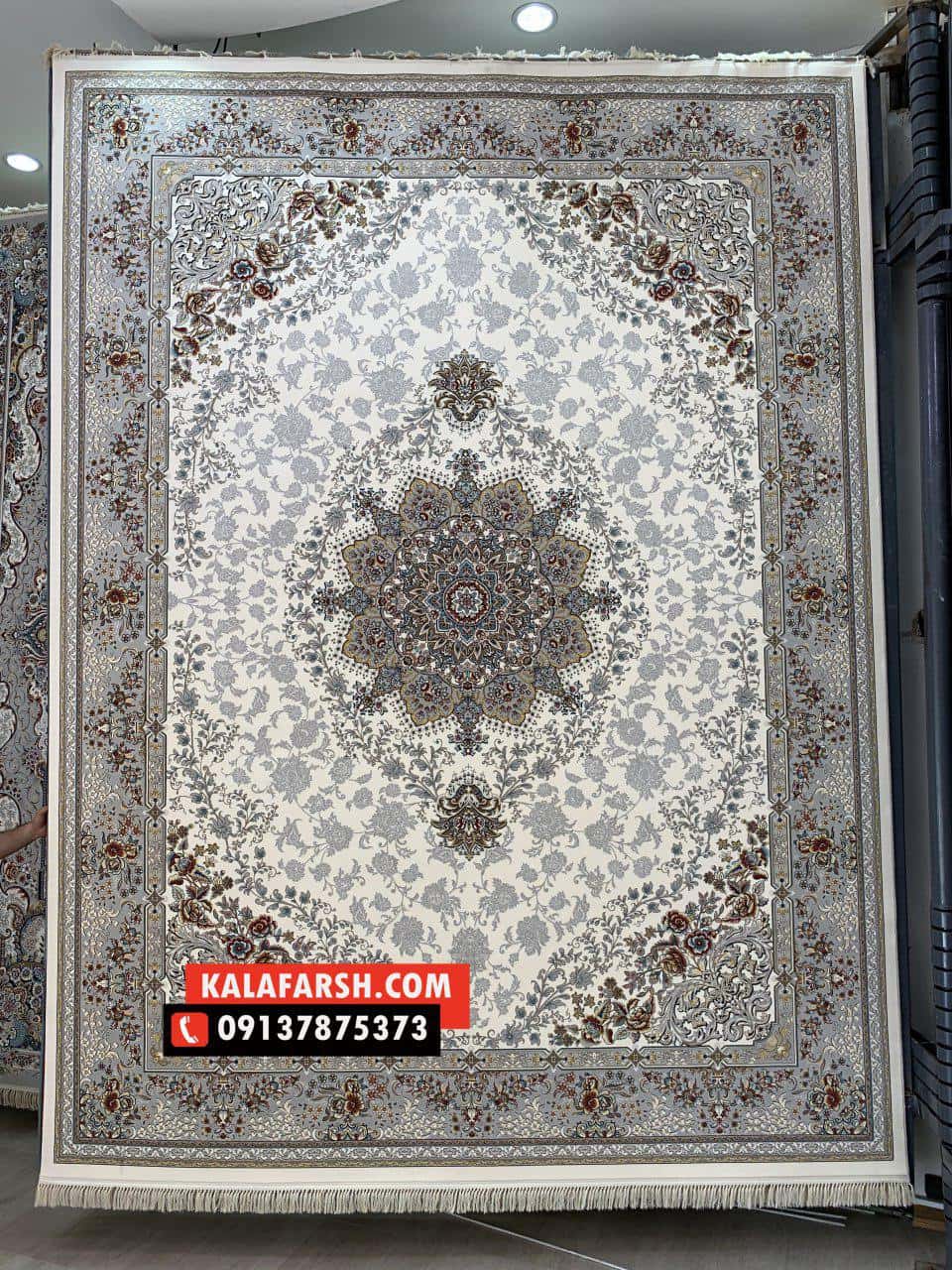 فرش ماشینی کاشان طرح آذین 700 شانه