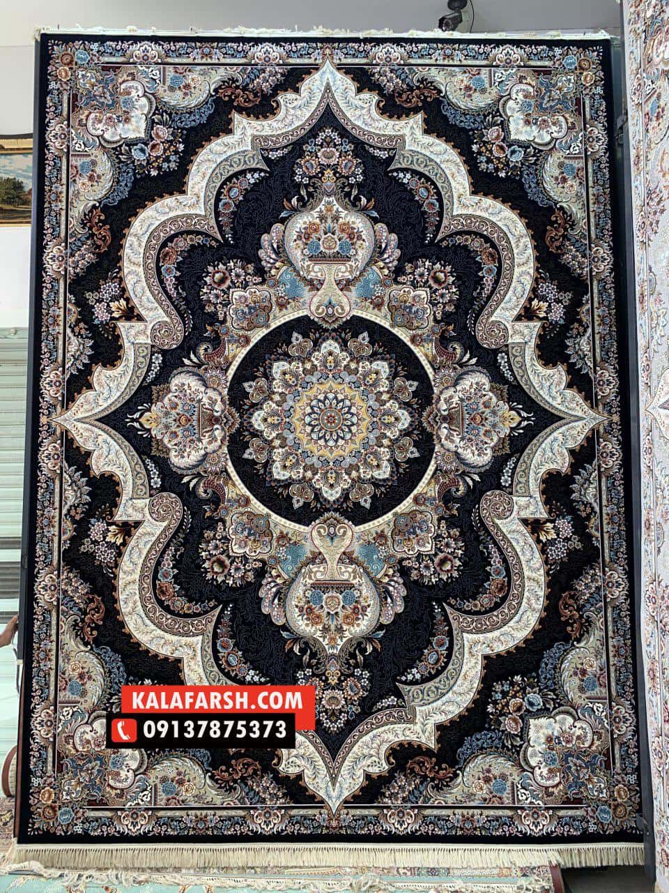 فرش ماشینی کاشان طرح شهریار 700 شانه