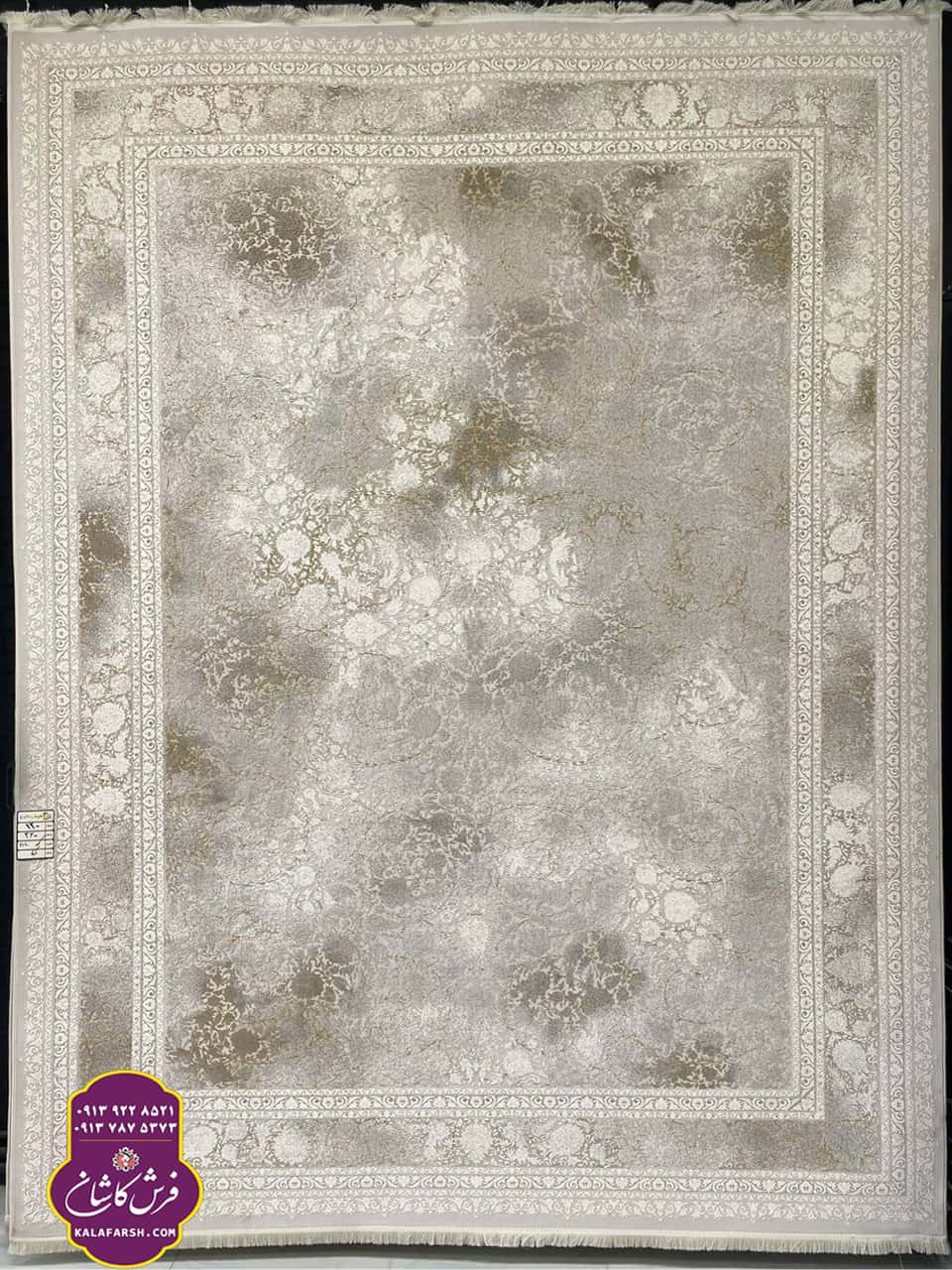 فرش کد3160 موکا 1200 شانه گل برجسته
