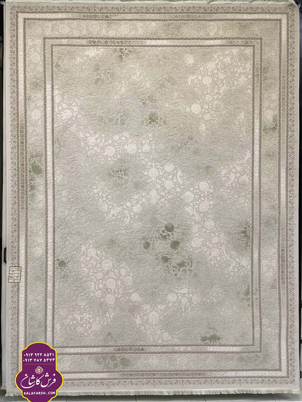 فرش کد3540 موکا 1200 شانه گل برجسته