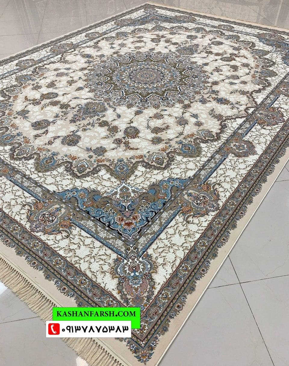 تصویر فرش فرش کاشان طرح رز 1000 شانه برجسته — نمای 1