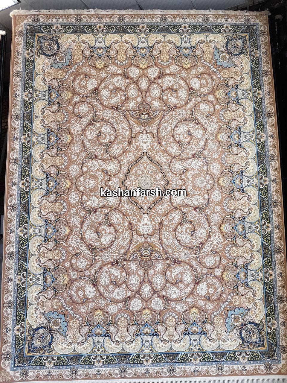 تصویر فرش فرش ماشینی کاشان طرح آنالیا 1200 شانه برجسته — نمای 1