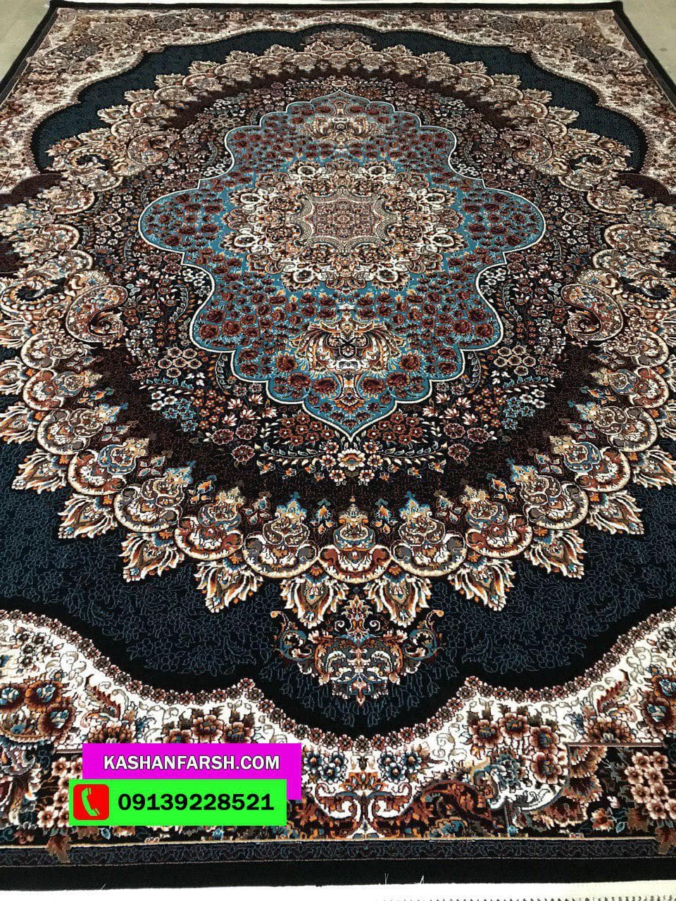 تصویر فرش فرش ماشینی کاشان طرح ارکیده طرح 700 شانه — نمای 1
