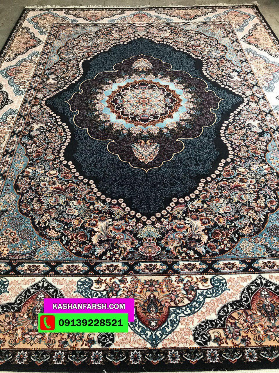 تصویر فرش فرش ماشینی کاشان طرح مانی طرح 700 شانه — نمای 1