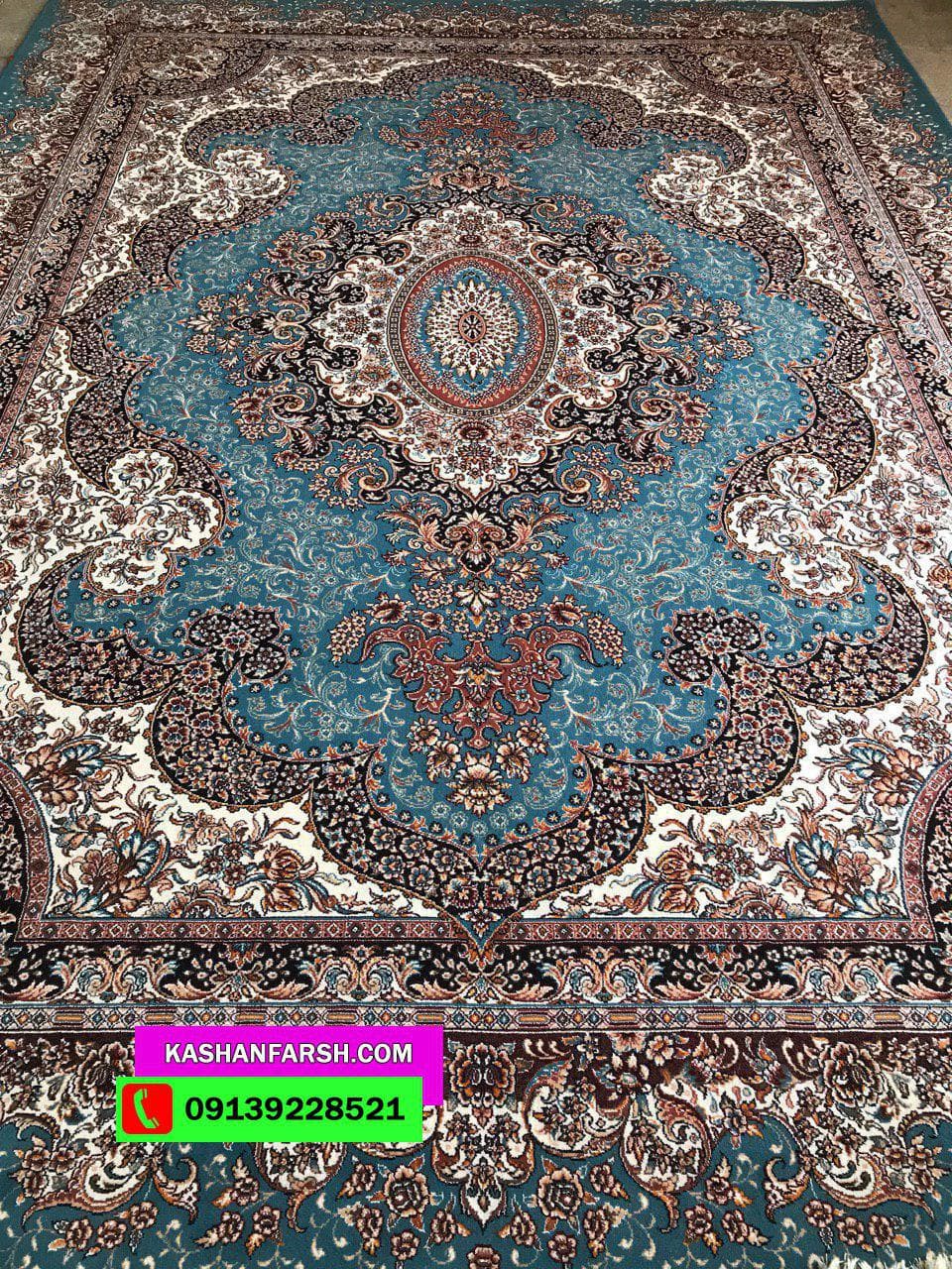 تصویر فرش فرش ماشینی کاشان جواهر طرح 700 شانه — نمای 1