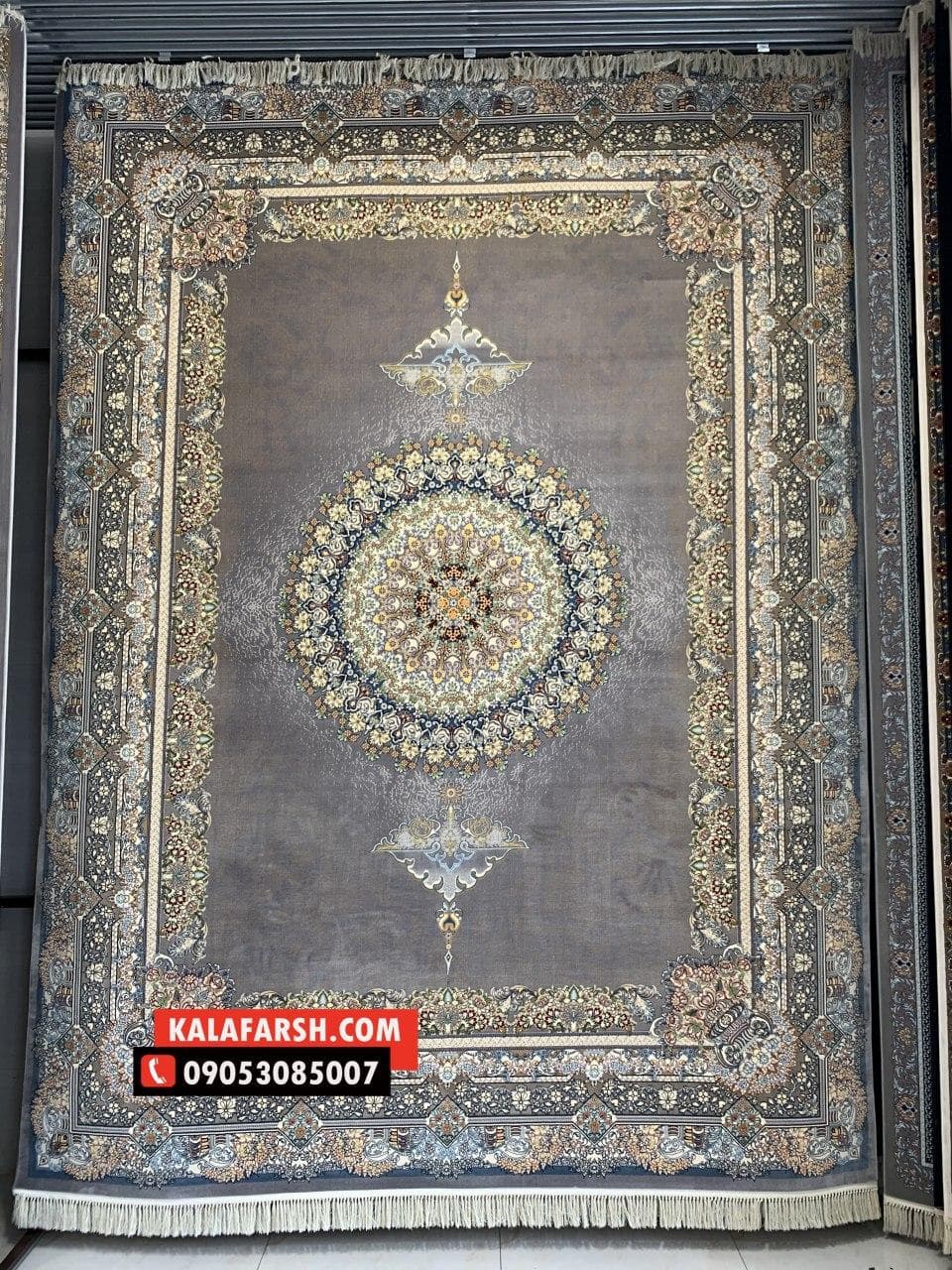 تصویر فرش فرش ماشینی نیلی 1000 شانه — نمای 1