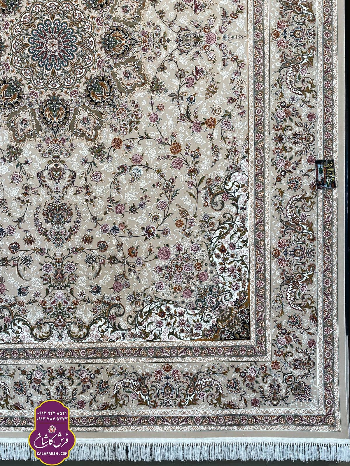 تصویر فرش ماشینی طرح سلطان کرم تبریز 1200 شانه — نمای 1