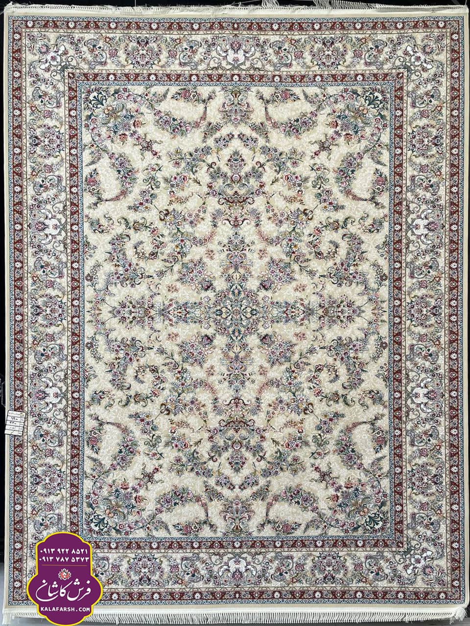تصویر فرش آریانا کرم 1200 شانه گل برجسته — نمای 1