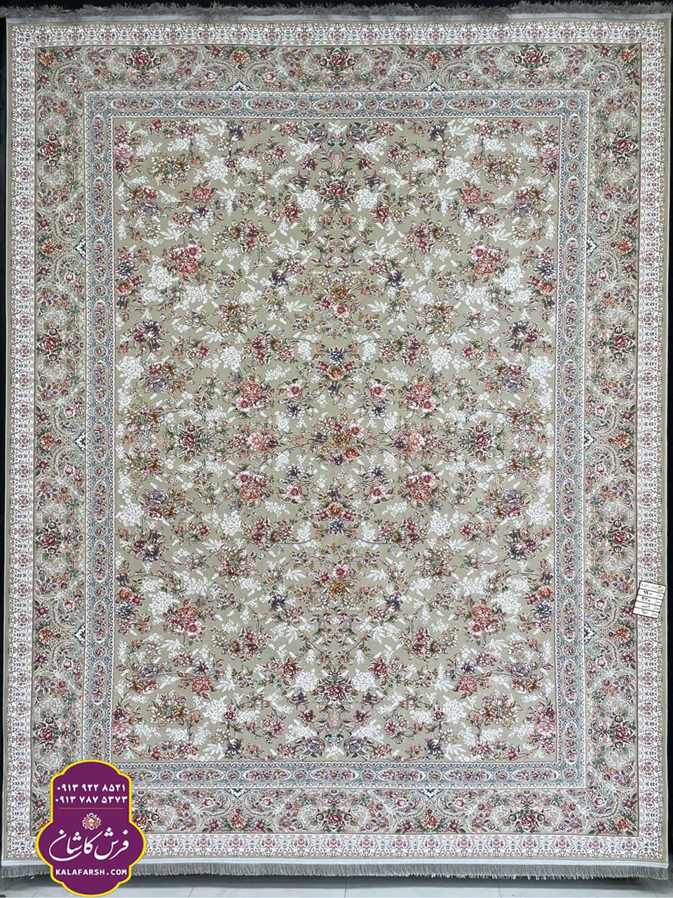 تصویر فرش بهشت نقره ای 1200 شانه گل برجسته — نمای 1