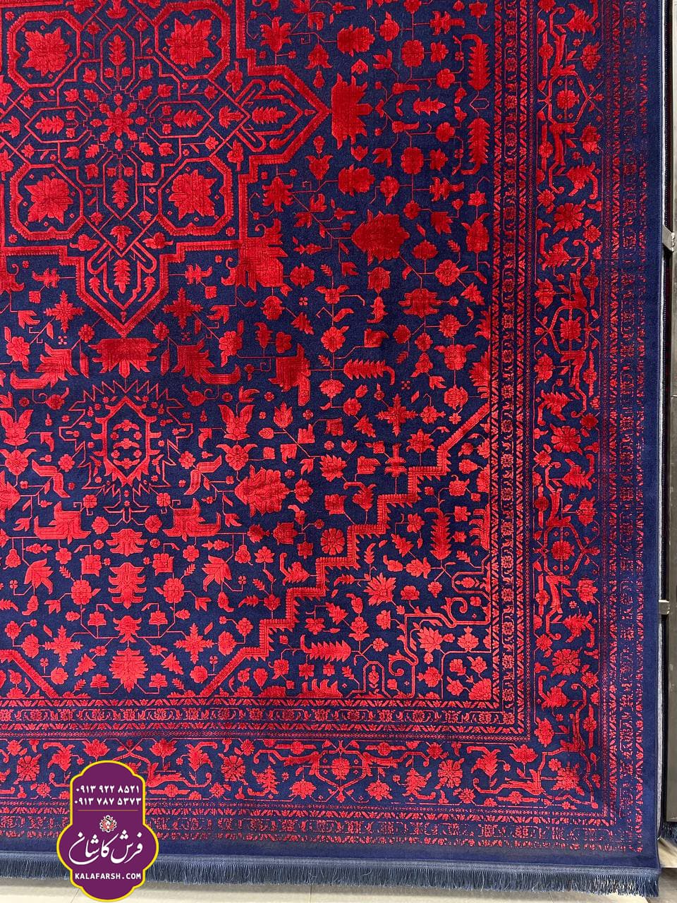فرش کد 1070 لاکی 1200 شانه گل برجسته