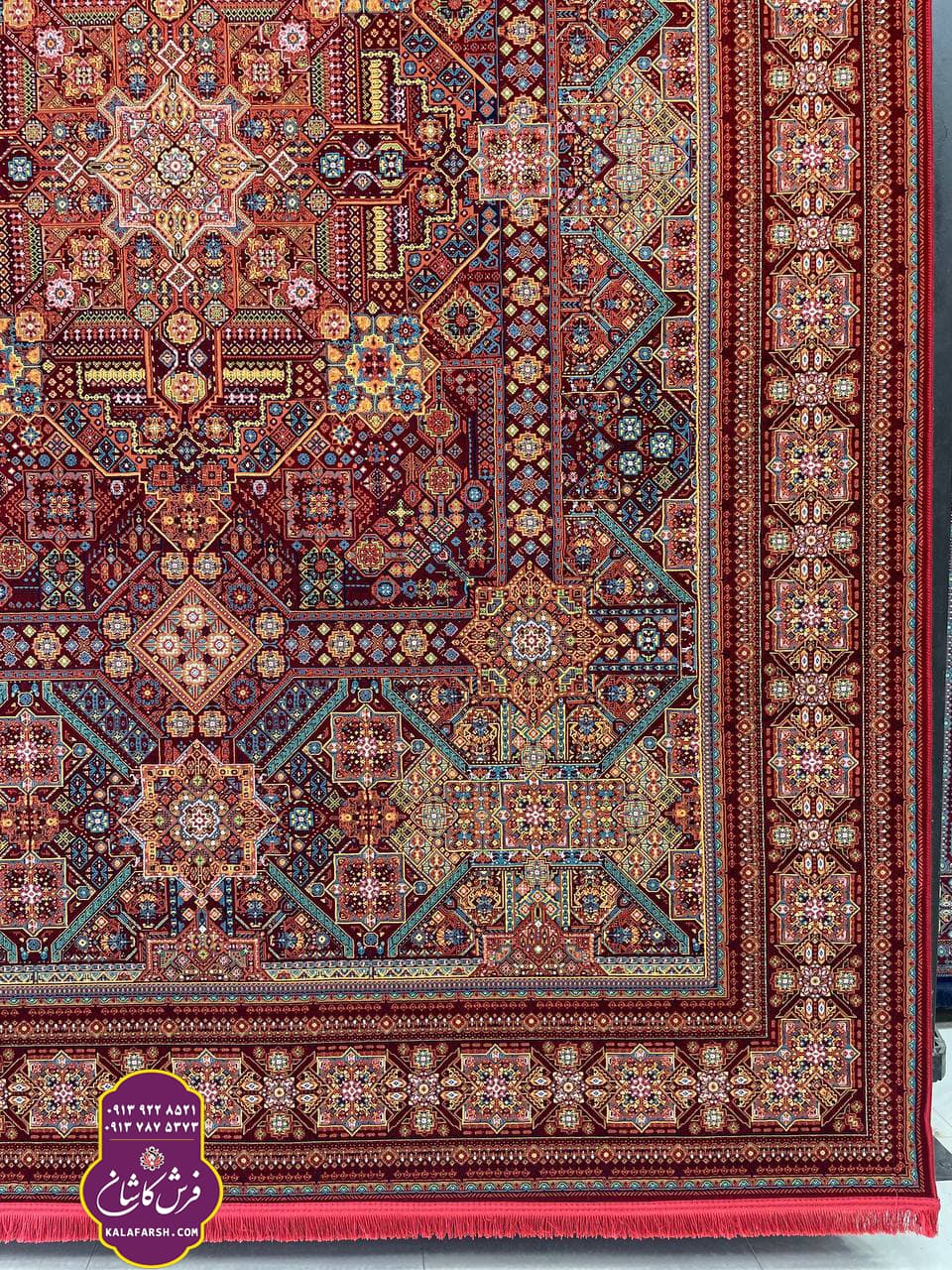 فرش کد 1125 لاکی 1200 شانه گل برجسته