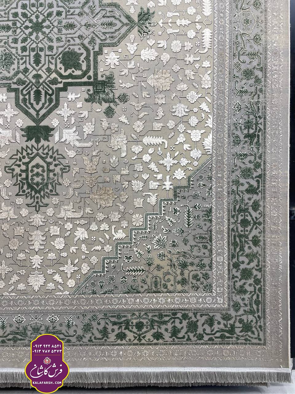 فرش کد2035 سیلور 1200 شانه گل برجسته