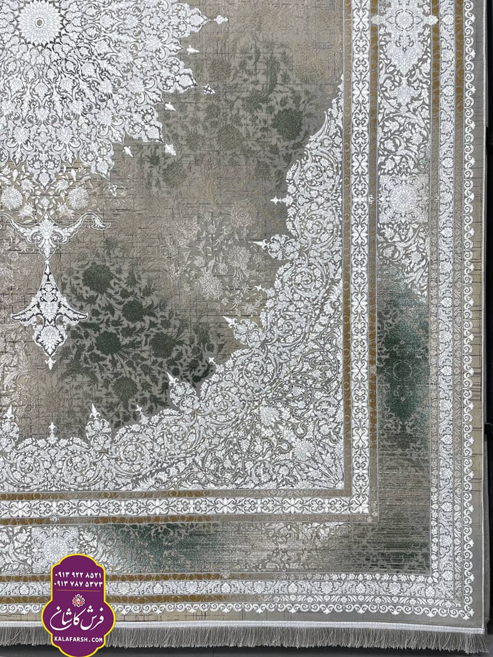 فرش کد2075 سیلور 1200 شانه گل برجسته