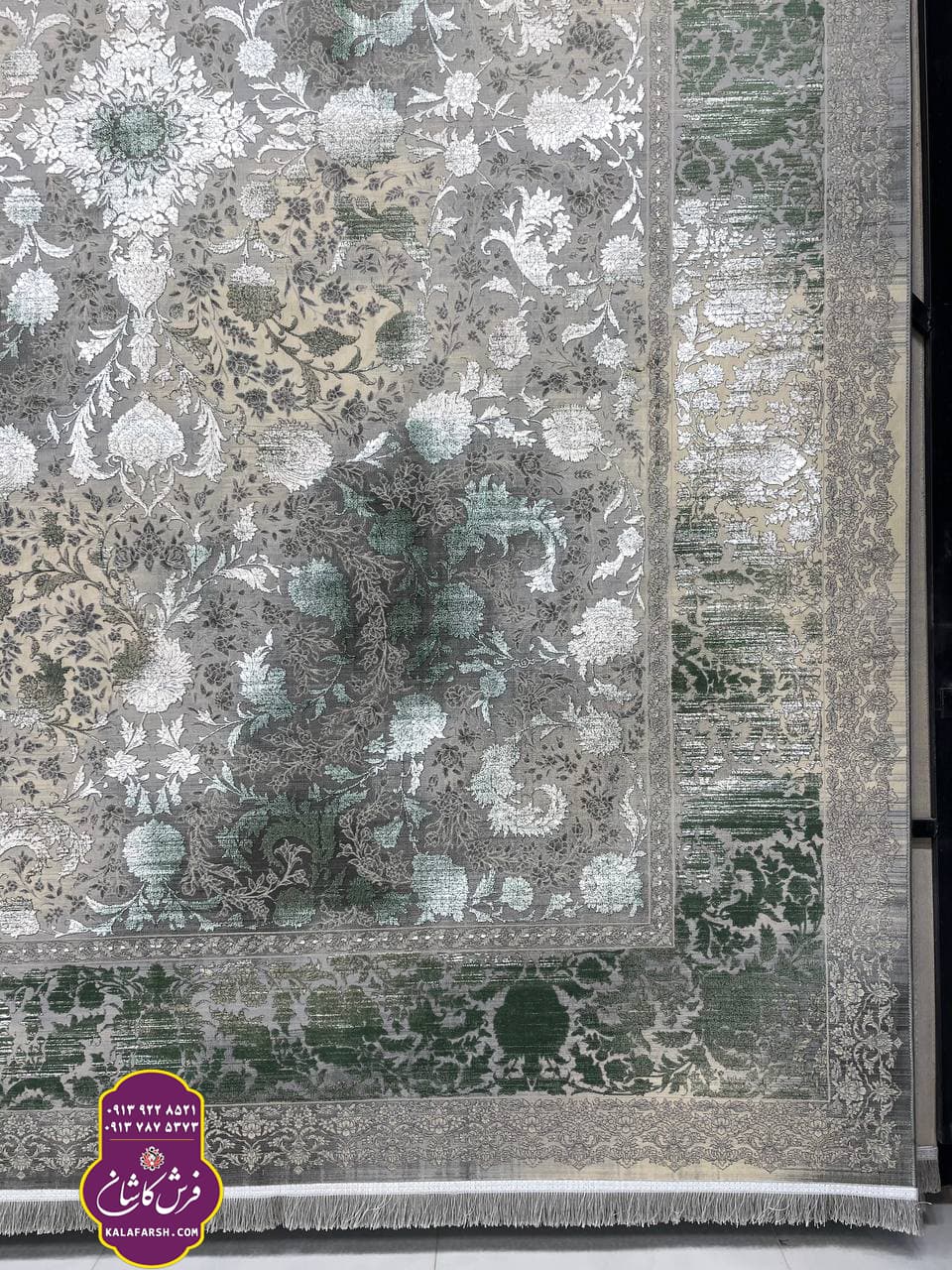 فرش کد2085 سیلور 1200 شانه گل برجسته