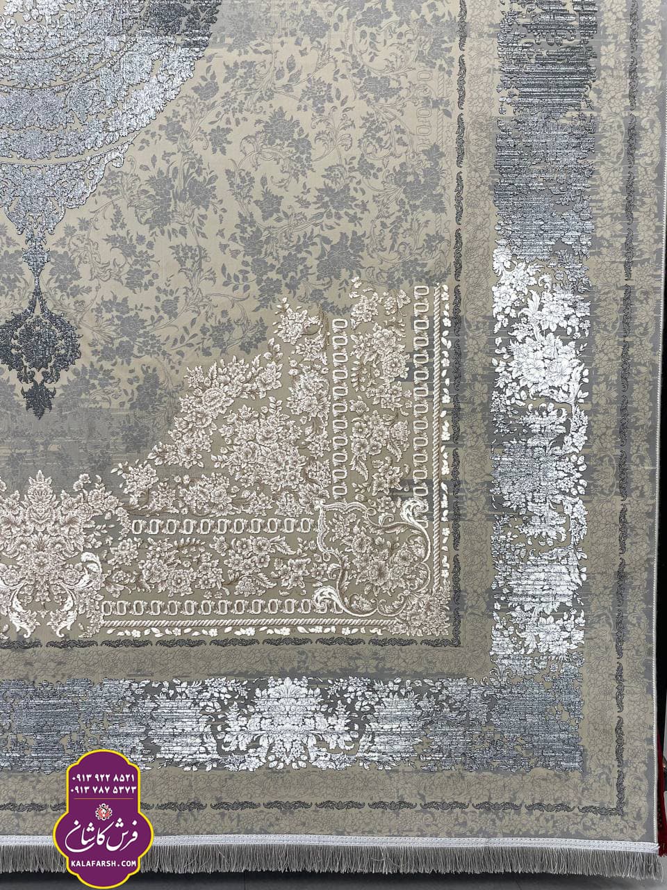فرش کد2090 سیلور 1200 شانه گل برجسته