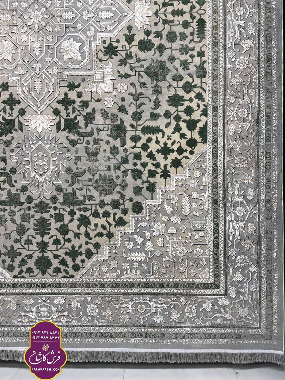 فرش کد2095 سیلور 1200 شانه گل برجسته
