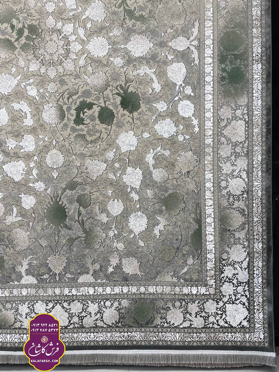 فرش کد2520 سیلور 1200 شانه گل برجسته