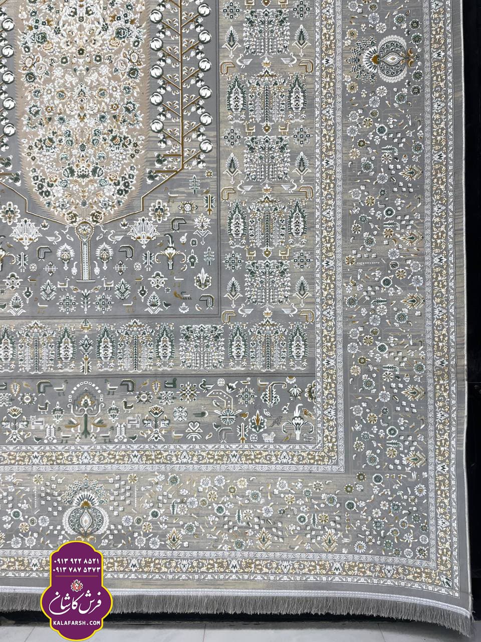 فرش کد2560 سیلور 1200 شانه گل برجسته