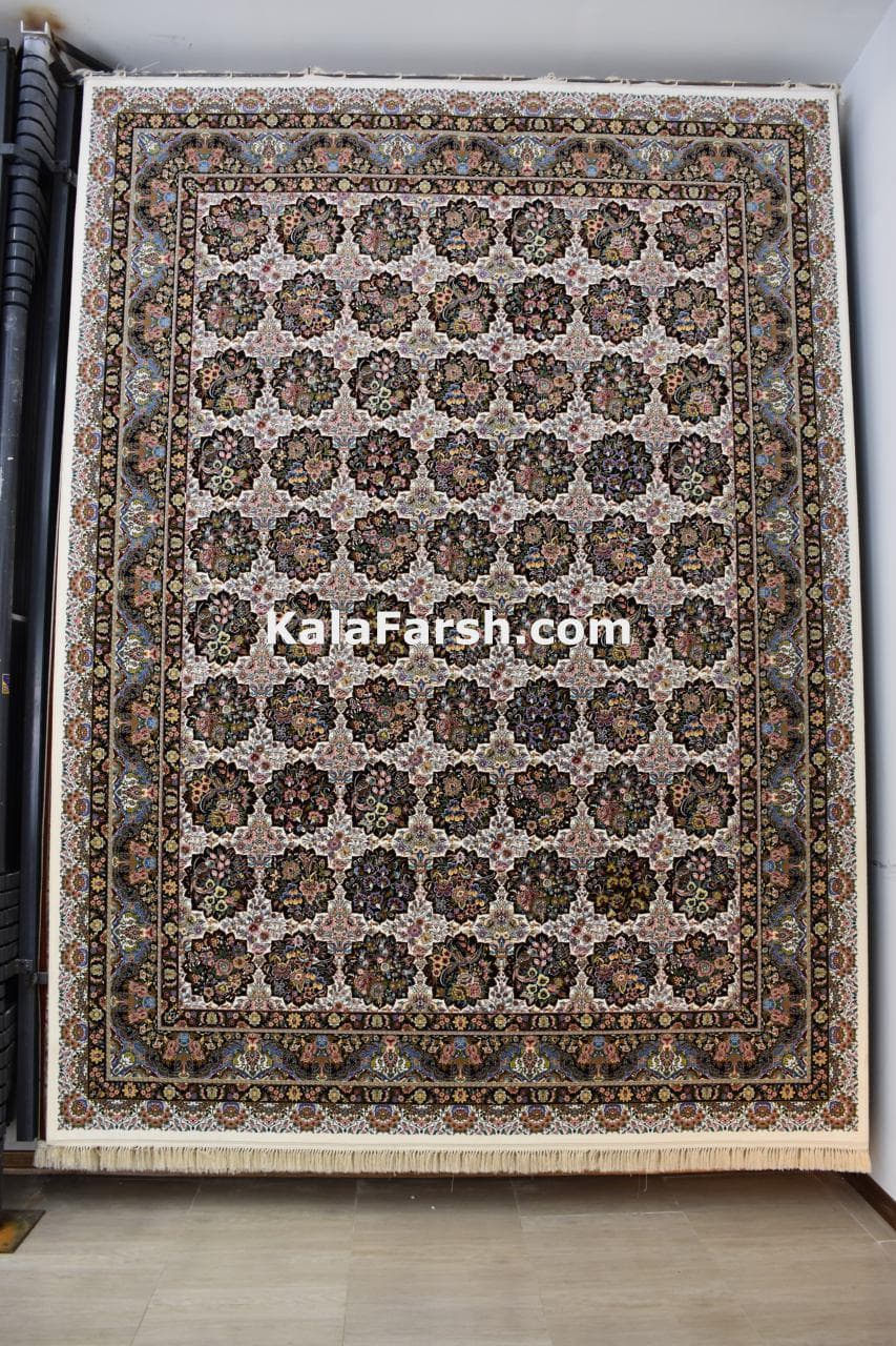 تصویر فرش فرش ماشینی کاشان طرح ستاره 1000 شانه — نمای 1