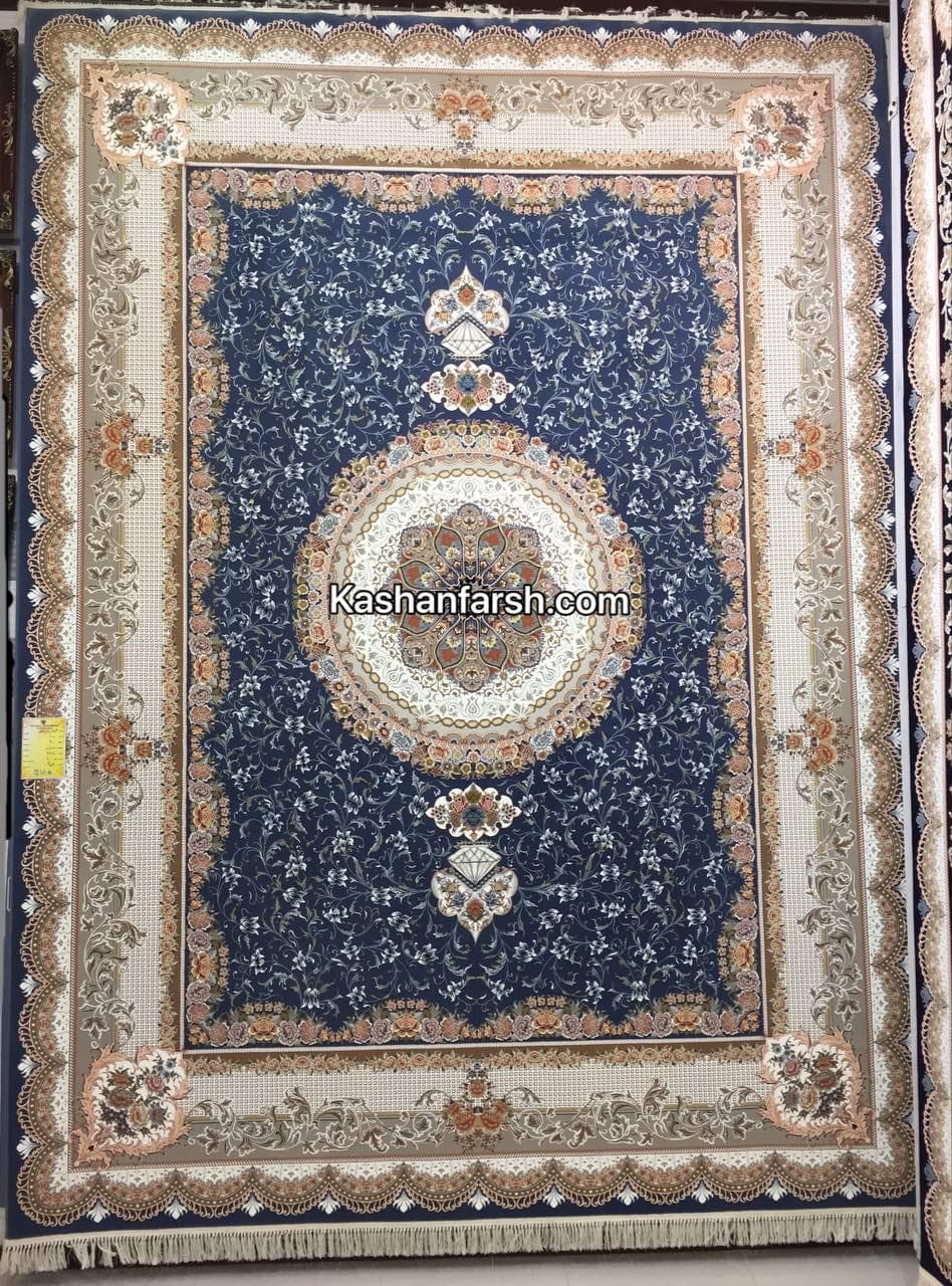 تصویر فرش فرش کاشان طرح الماس 1000 شانه برجسته — نمای 1