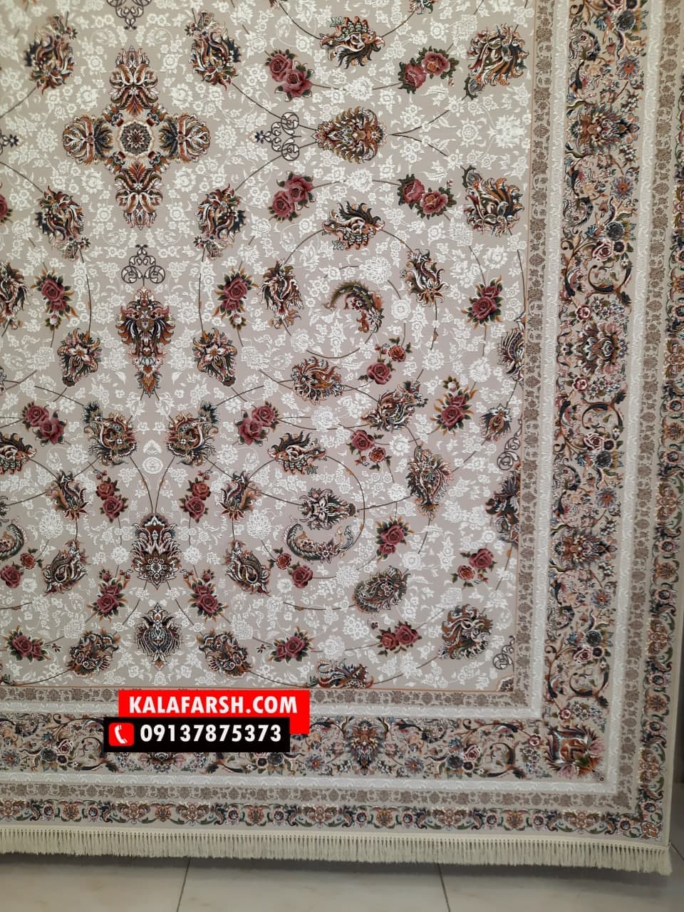 تصویر فرش فرش گل سرخ 1200 شانه برجسته — نمای 1