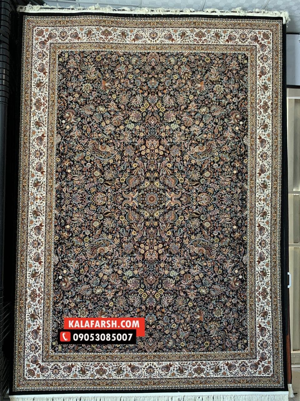 تصویر فرش فرش ماشینی افشان گل مرغ 1000 شانه — نمای 1
