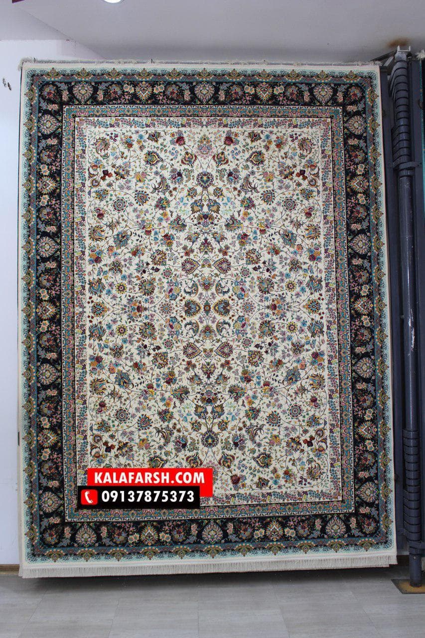 تصویر فرش فرش ماشینی طرح افشان زنبق 1200 شانه — نمای 1