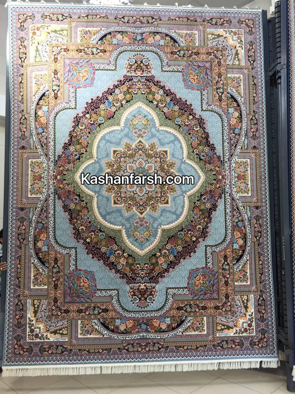 تصویر فرش فرش ماشینی طرح باغ معلق 1000 شانه برجسته — نمای 1