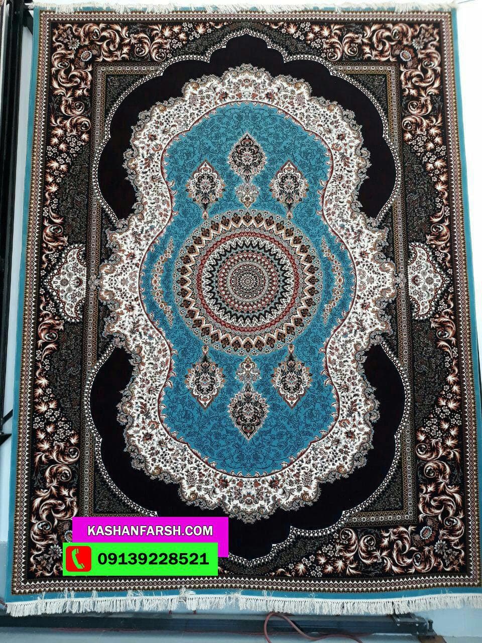 تصویر فرش فرش ماشینی کاشان طرح کهربا طرح 700 شانه — نمای 1