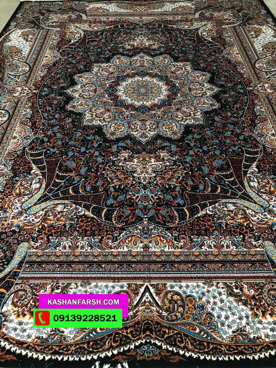 تصویر فرش فرش ماشینی کاشان طرح فاخر طرح 700 شانه — نمای 1