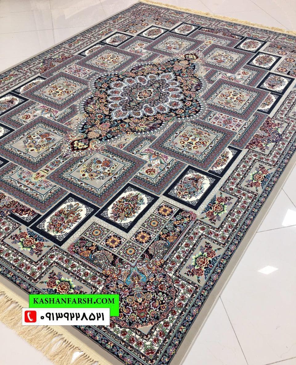 تصویر فرش فرش ماشینی کاشان طرح یگانه 1200 شانه — نمای 1