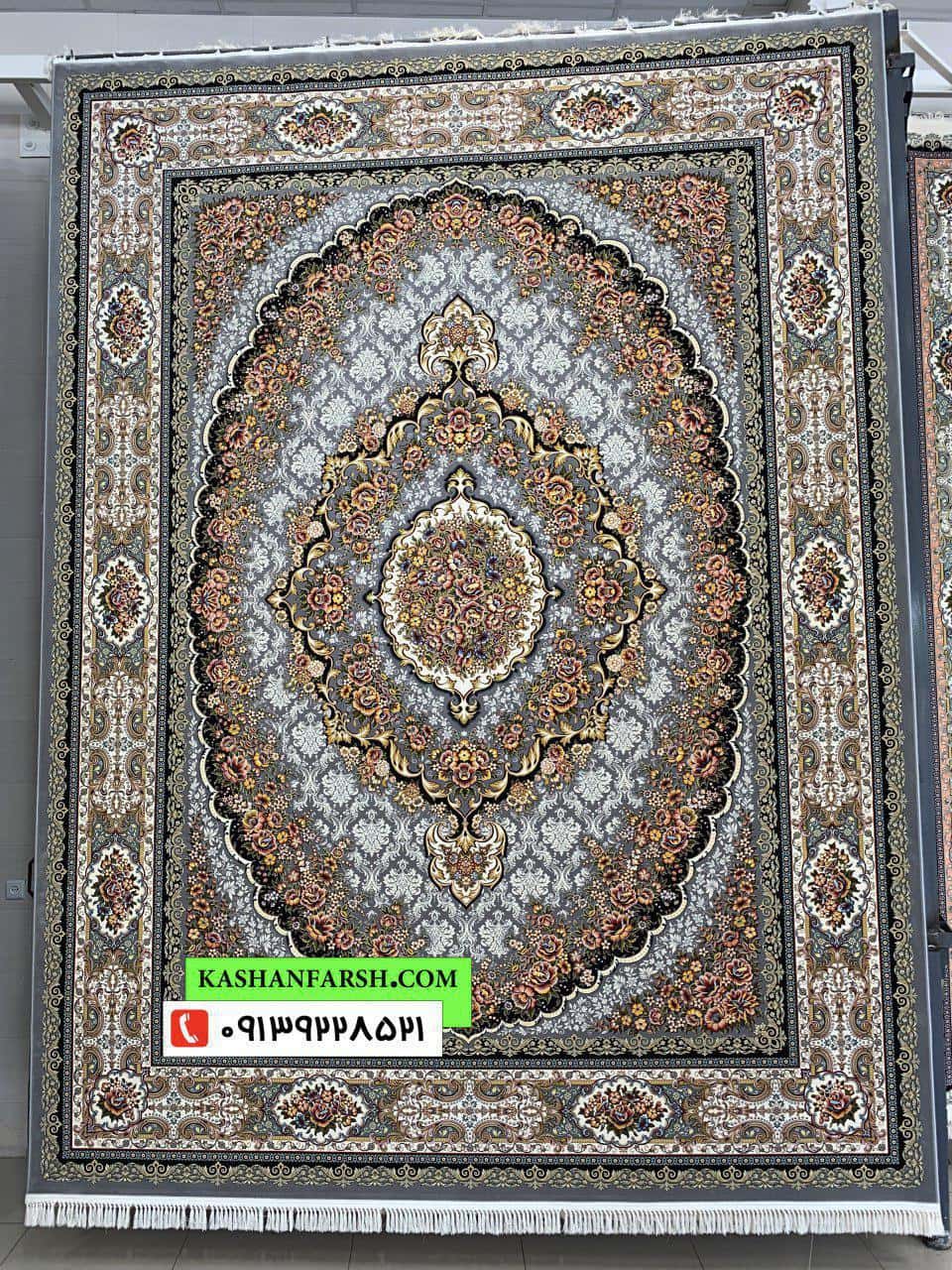 فرش ماشینی کاشان طرح پریناز 1200 شانه