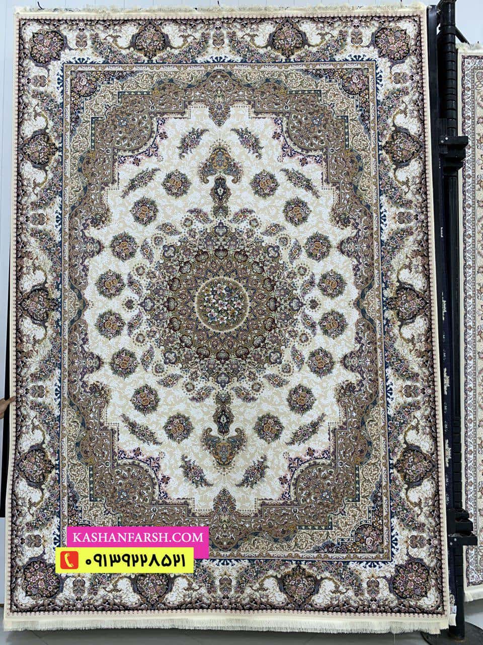 فرش کاشان طرح مقام 1200 شانه برجسته