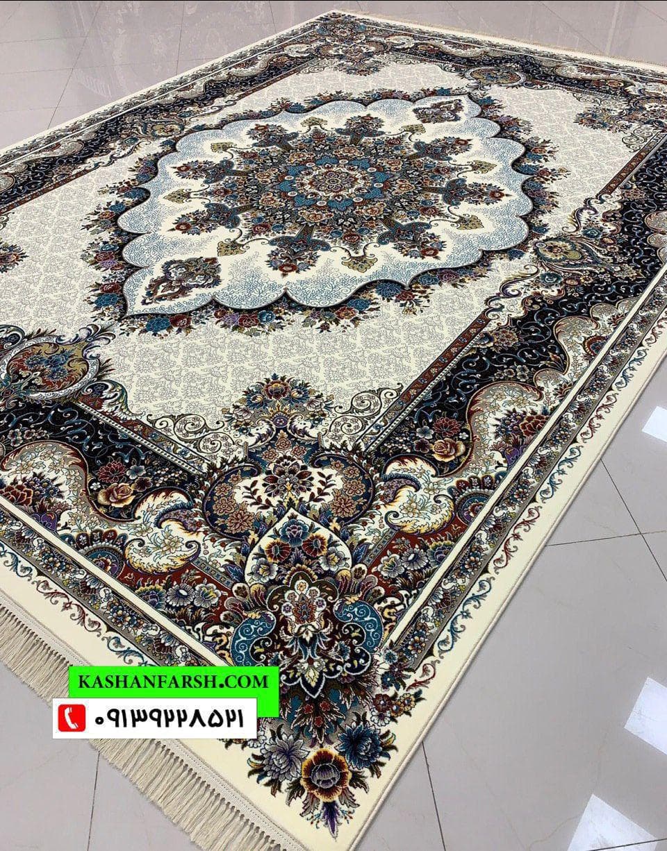 تصویر فرش فرش ماشینی کاشان طرح نیلا 700 شانه — نمای 1