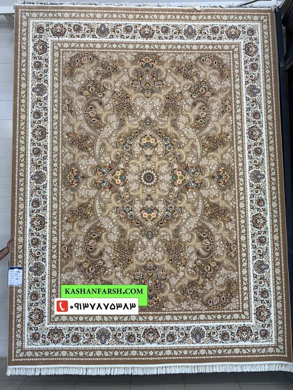 تصویر فرش فرش ماشینی کاشان طرح هانا 1200 شانه — نمای 1