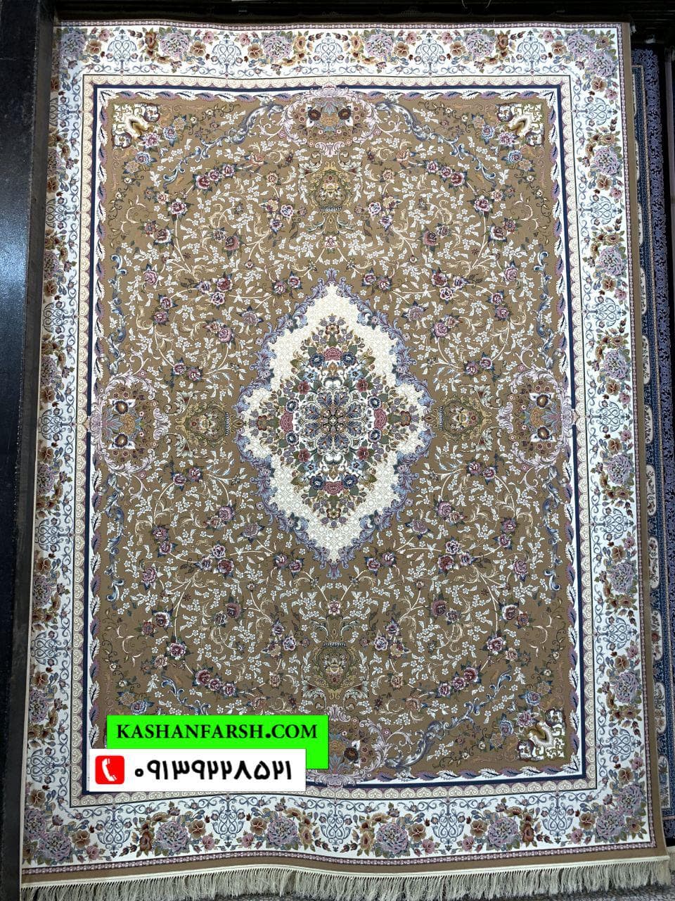 تصویر فرش فرش ماشینی مه گل 1000 شانه برجسته — نمای 1