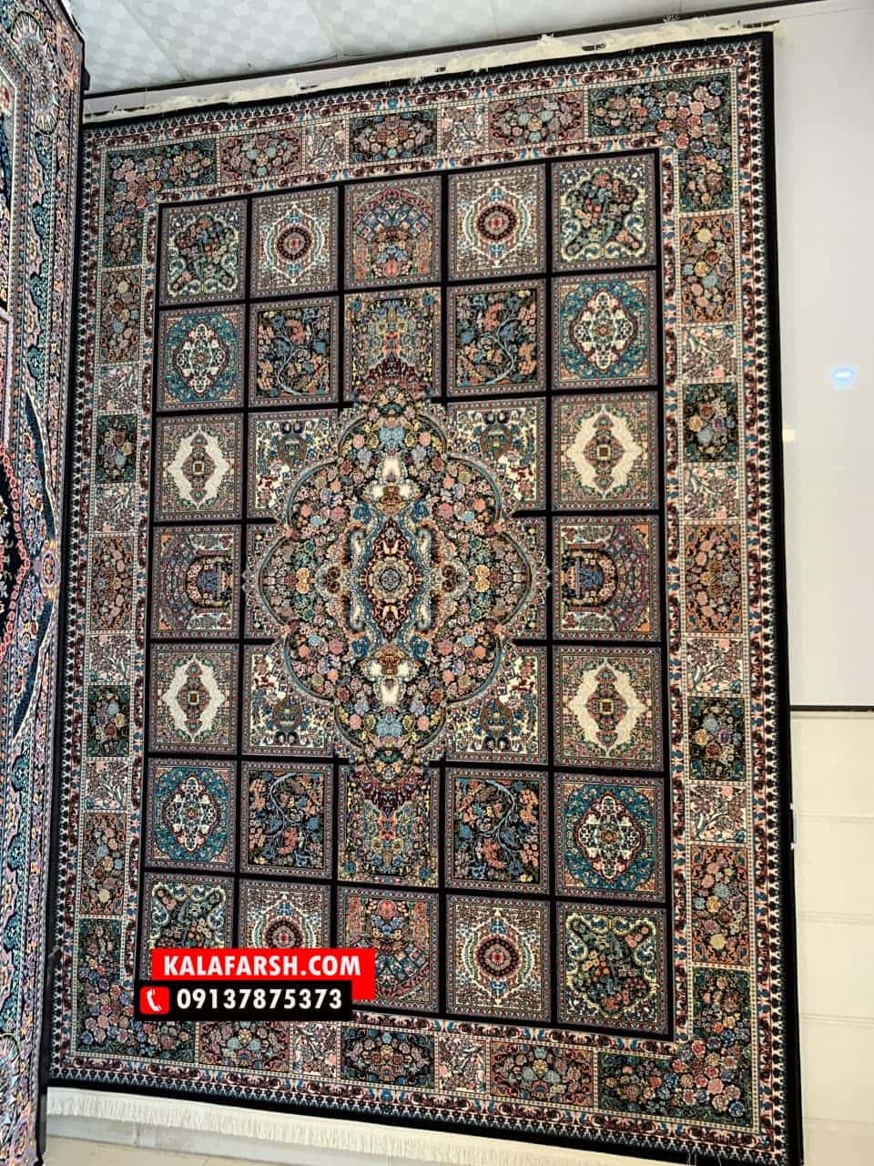 فرش کاشان طرح خشتی کژال 700 شانه