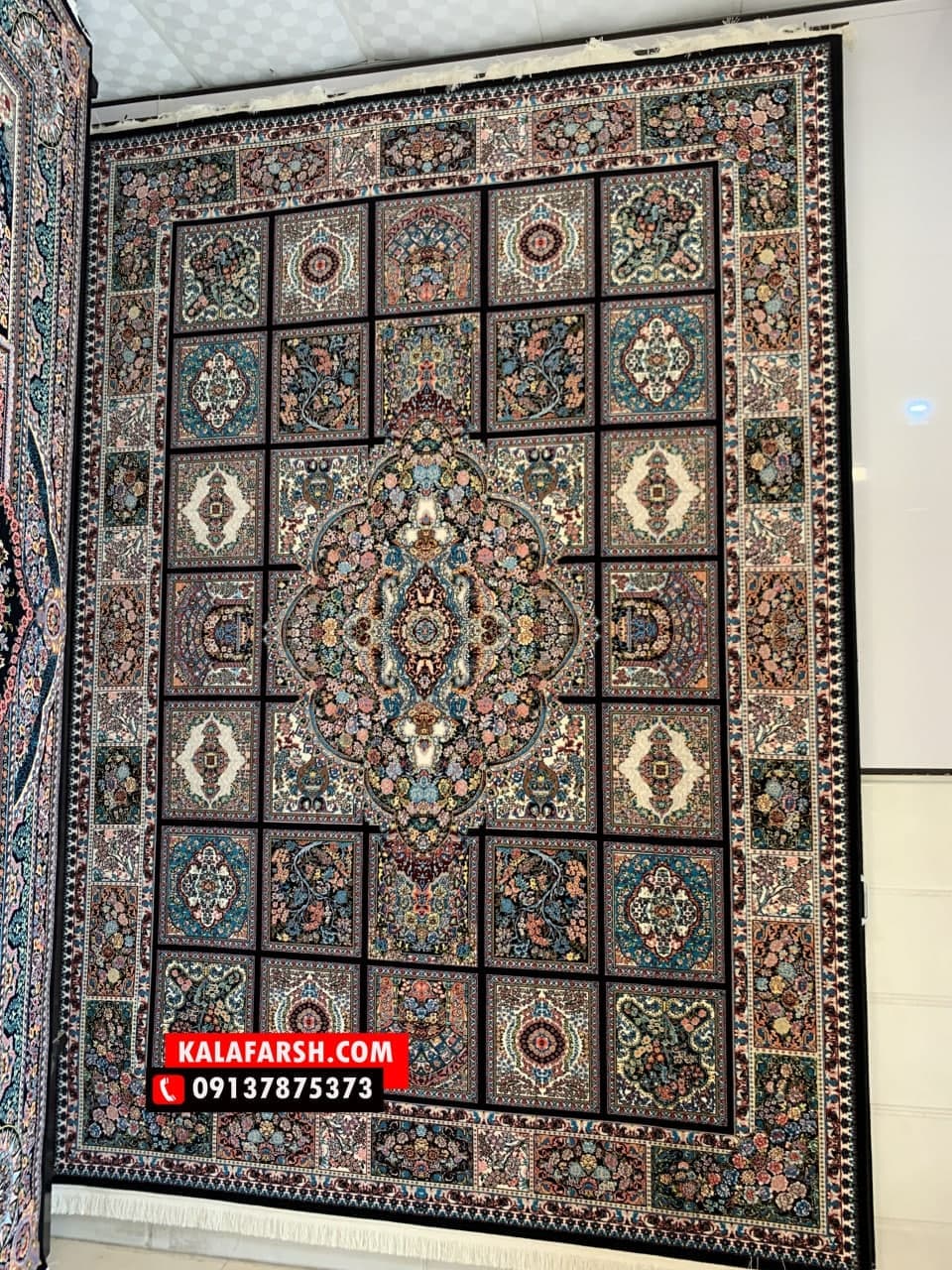 تصویر فرش فرش کاشان طرح خشتی کژال 700 شانه — نمای 1
